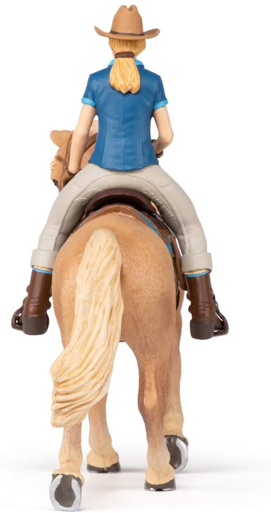 Фигурка Дикая западная лошадь с наездницей  